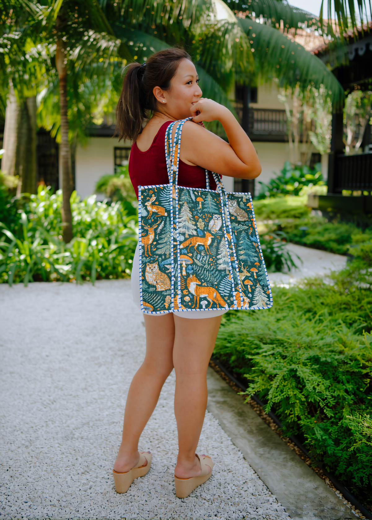 Zippered Forest Tote Bag
