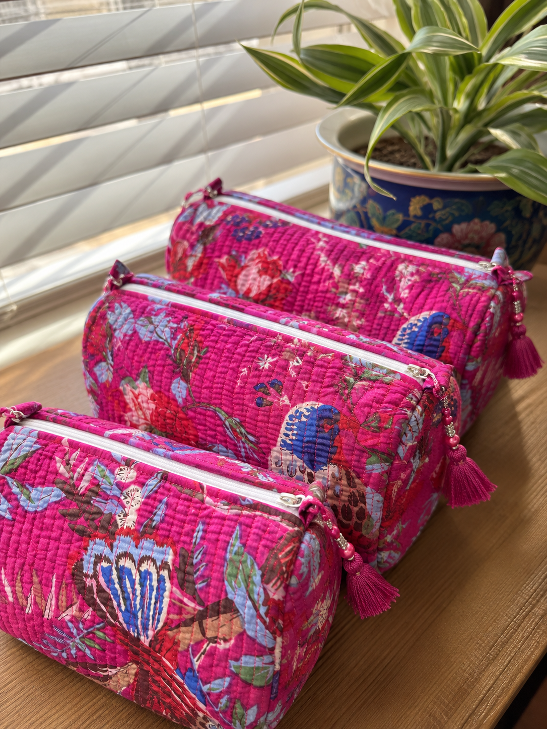 Raspberry Pink Cosmetic Bag