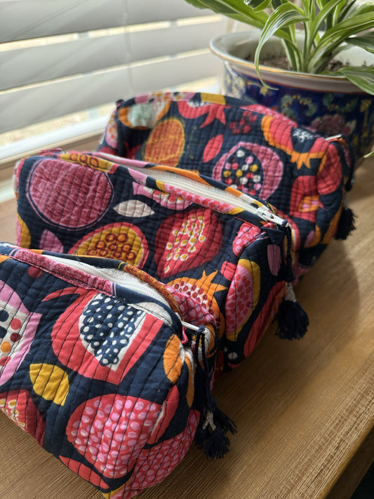 Pomegranate Cosmetic Bag