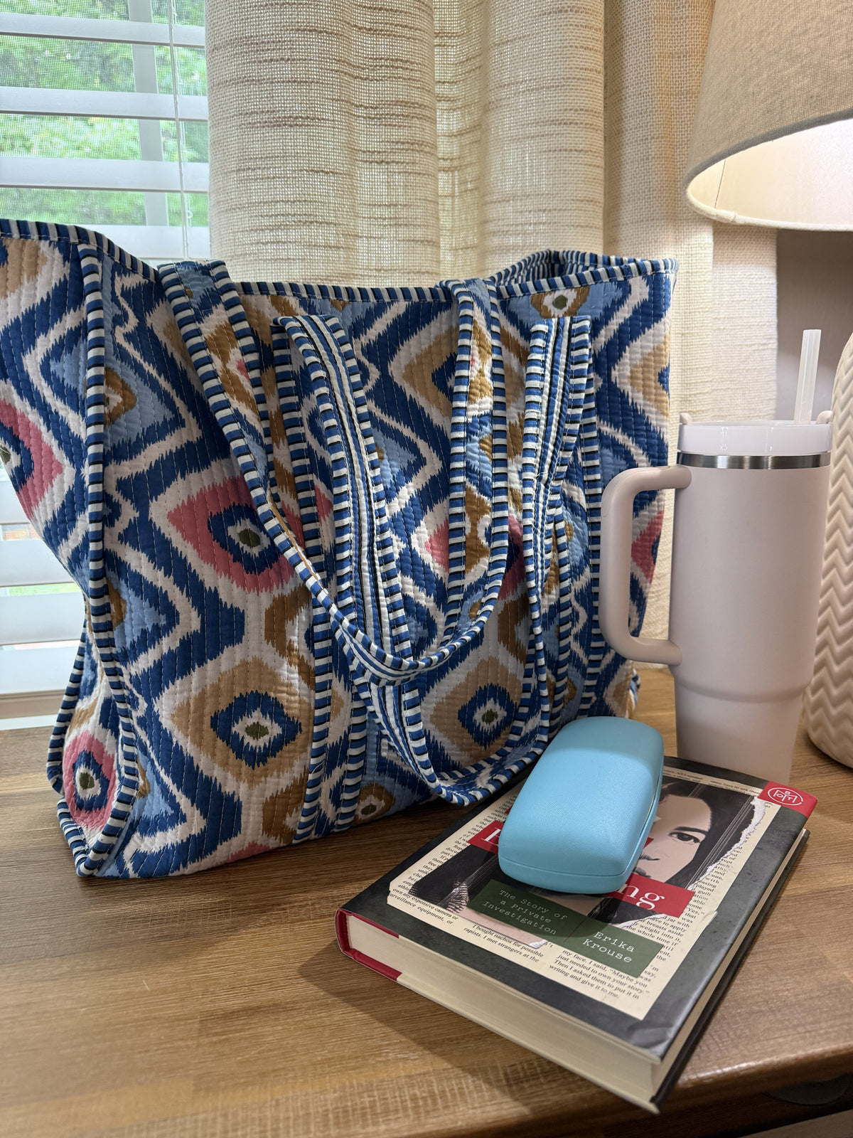 Blue Diamond Tote Bag